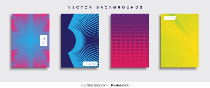 Vector cover designs. Future Poster template. Smartphone modern background set.