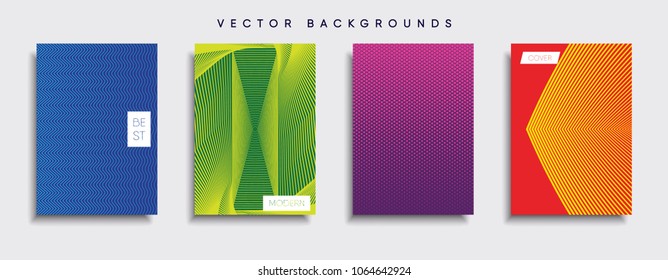 Vector cover designs. Future Poster template. Smartphone modern background set.