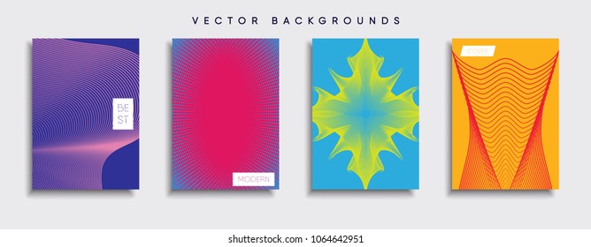 Vector cover designs. Future Poster template. Smartphone modern background set.