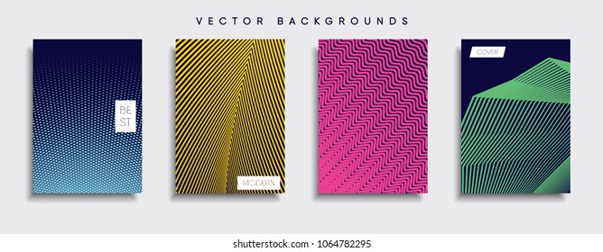 Vector cover designs. Future Poster template. Smartphone modern background set.