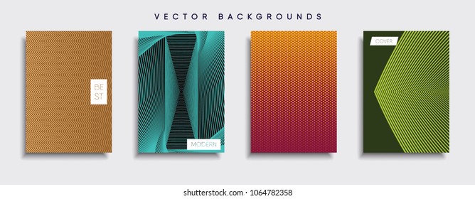 Vector cover designs. Future Poster template. Smartphone modern background set.