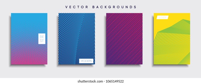 Vector cover designs. Future Poster template. Smartphone modern background set.