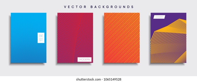 Vector cover designs. Future Poster template. Smartphone modern background set.