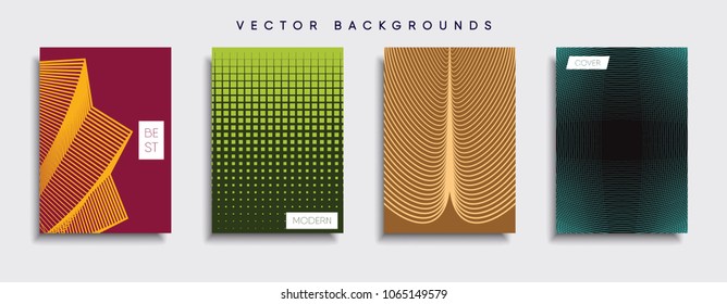 Vector cover designs. Future Poster template. Smartphone modern background set.