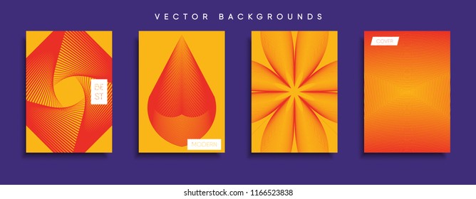 Vector cover designs. Future Poster template. Smartphone modern background set.