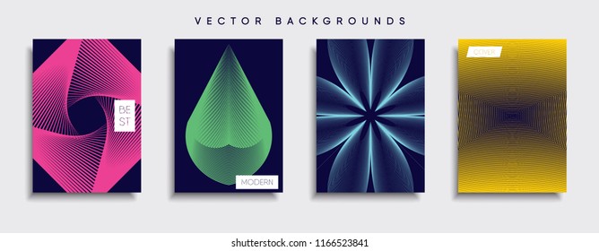 Vector cover designs. Future Poster template. Smartphone modern background set.