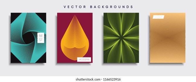 Vector cover designs. Future Poster template. Smartphone modern background set.