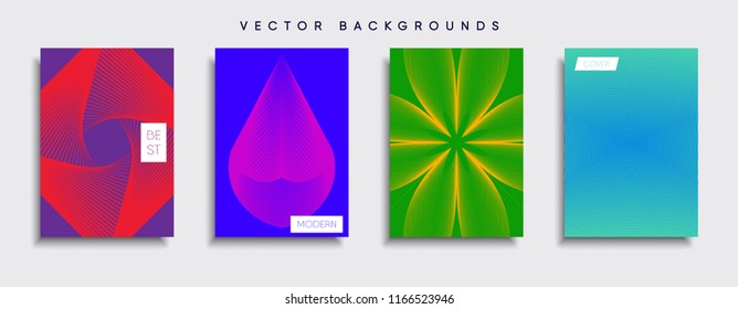 Vector cover designs. Future Poster template. Smartphone modern background set.