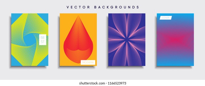 Vector cover designs. Future Poster template. Smartphone modern background set.
