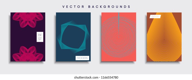 Vector cover designs. Future Poster template. Smartphone modern background set.