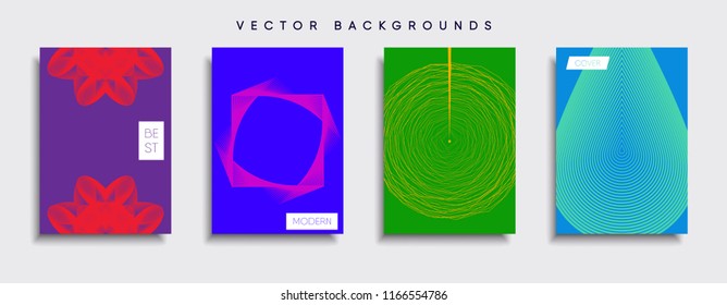Vector cover designs. Future Poster template. Smartphone modern background set.