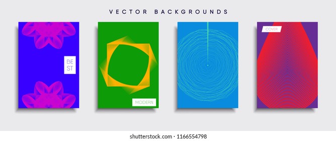 Vector cover designs. Future Poster template. Smartphone modern background set.