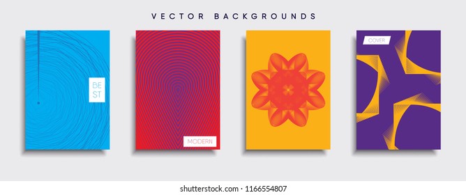 Vector cover designs. Future Poster template. Smartphone modern background set.
