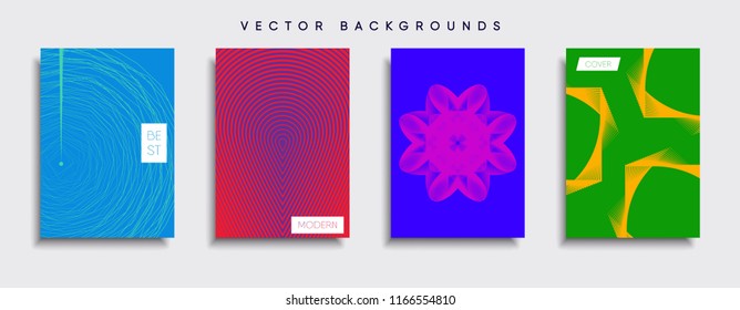 Vector cover designs. Future Poster template. Smartphone modern background set.