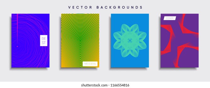 Vector cover designs. Future Poster template. Smartphone modern background set.