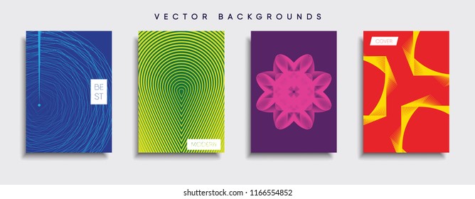 Vector cover designs. Future Poster template. Smartphone modern background set.