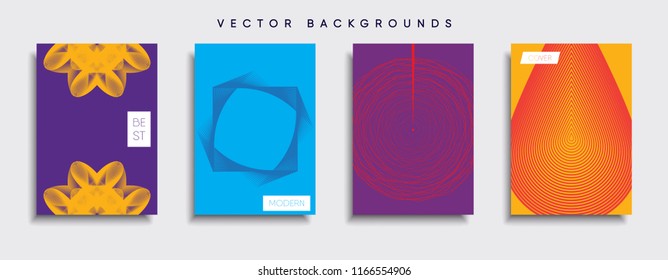 Vector cover designs. Future Poster template. Smartphone modern background set.