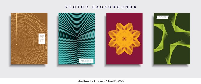 Vector cover designs. Future Poster template. Smartphone modern background set.