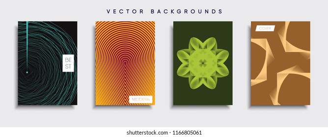 Vector cover designs. Future Poster template. Smartphone modern background set.