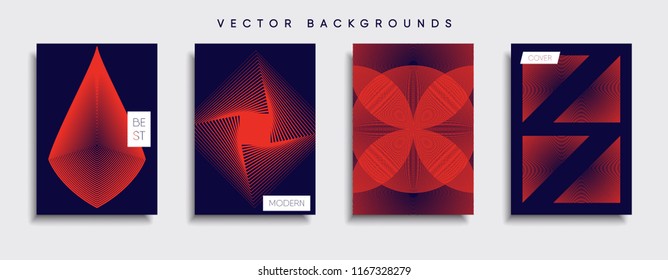 Vector cover designs. Future Poster template. Smartphone modern background set.
