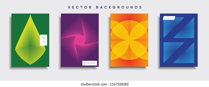 Vector cover designs. Future Poster template. Smartphone modern background set.