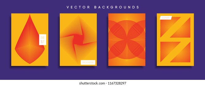 Vector cover designs. Future Poster template. Smartphone modern background set.