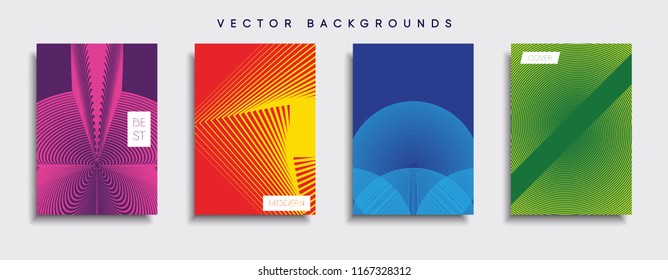 Diseño de portada vectorial. Plantilla de póster futuro. Conjunto de fondo moderno para smartphone.