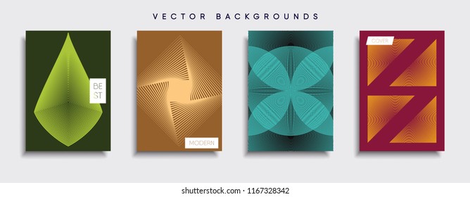 Vector cover designs. Future Poster template. Smartphone modern background set.