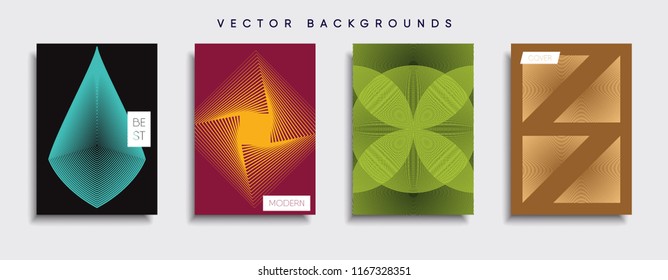 Vector cover designs. Future Poster template. Smartphone modern background set.