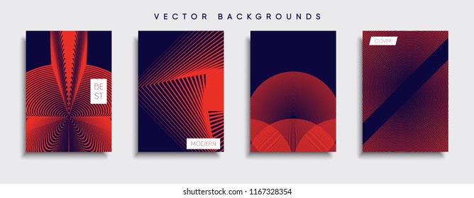 Vector cover designs. Future Poster template. Smartphone modern background set.