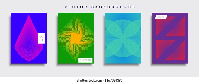 Vector cover designs. Future Poster template. Smartphone modern background set.