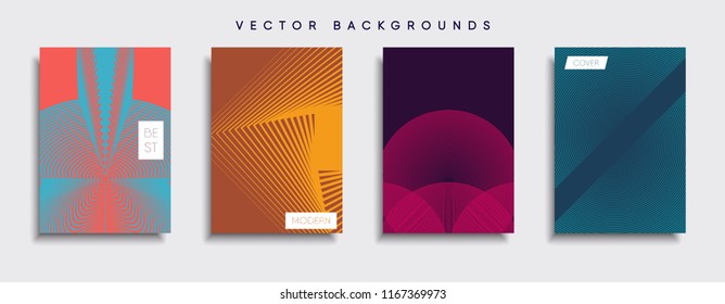 Vector cover designs. Future Poster template. Smartphone modern background set.