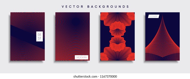 Vector cover designs. Future Poster template. Smartphone modern background set.