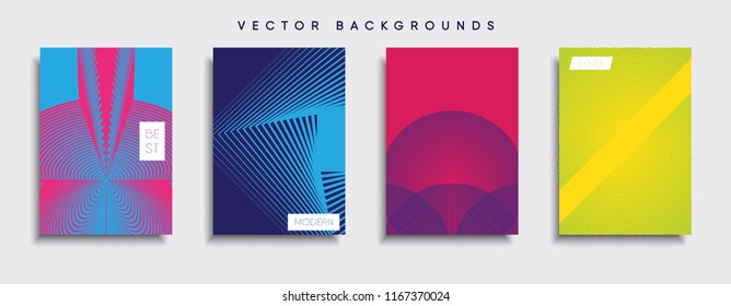 Vector cover designs. Future Poster template. Smartphone modern background set.