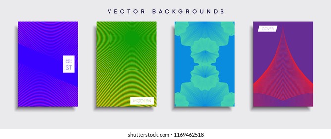 Vector cover designs. Future Poster template. Smartphone modern background set.