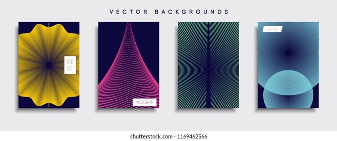 Vector cover designs. Future Poster template. Smartphone modern background set.