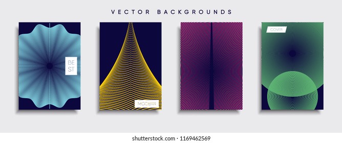 Vector cover designs. Future Poster template. Smartphone modern background set.