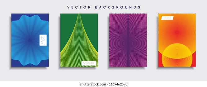 Vector cover designs. Future Poster template. Smartphone modern background set.