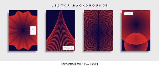 Vector cover designs. Future Poster template. Smartphone modern background set.