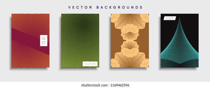 Vector cover designs. Future Poster template. Smartphone modern background set.