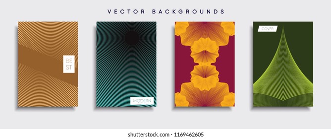 Vector cover designs. Future Poster template. Smartphone modern background set.