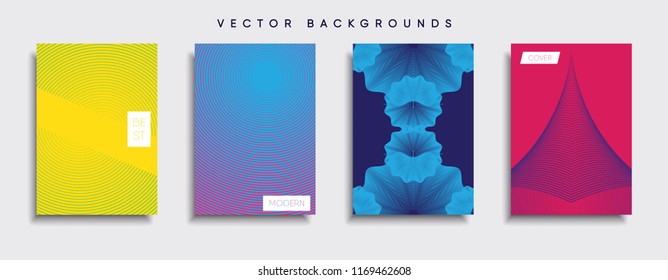 Vector cover designs. Future Poster template. Smartphone modern background set.