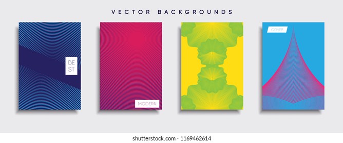 Vector cover designs. Future Poster template. Smartphone modern background set.