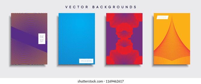 Vector cover designs. Future Poster template. Smartphone modern background set.