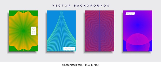 Vector cover designs. Future Poster template. Smartphone modern background set.