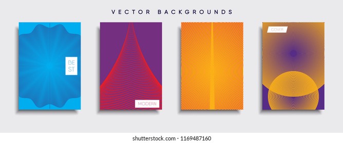 Vector cover designs. Future Poster template. Smartphone modern background set.