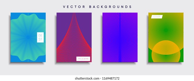 Vector cover designs. Future Poster template. Smartphone modern background set.