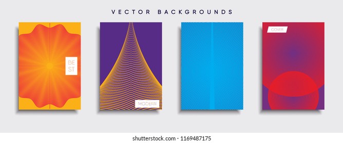 Vector cover designs. Future Poster template. Smartphone modern background set.