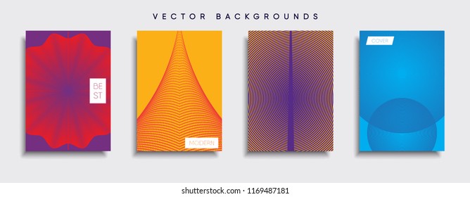 Vector cover designs. Future Poster template. Smartphone modern background set.