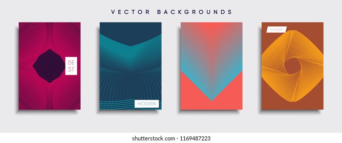 Vector cover designs. Future Poster template. Smartphone modern background set.